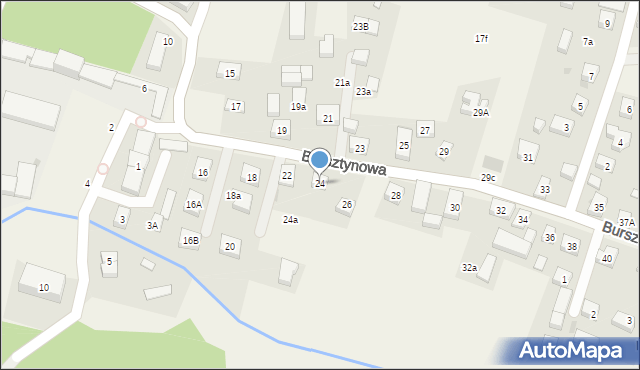 Kamień, Bursztynowa, 24, mapa Kamień