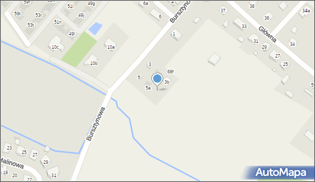 Kamienna, Bursztynowa, 5b, mapa Kamienna