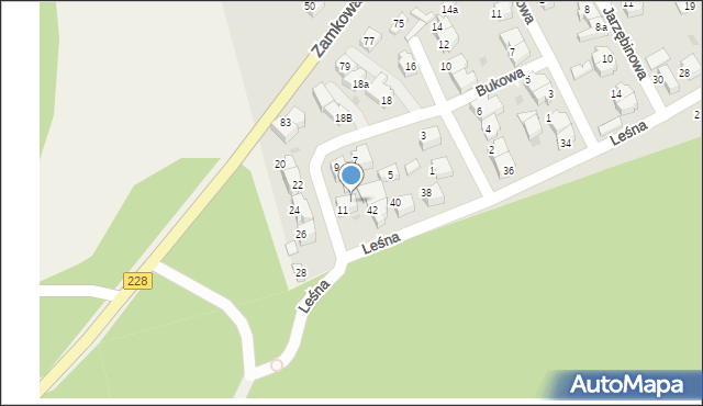 Kartuzy, Bukowa, 11c, mapa Kartuzy