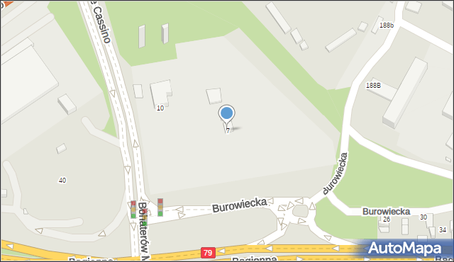 Katowice, Burowiecka, 7, mapa Katowic
