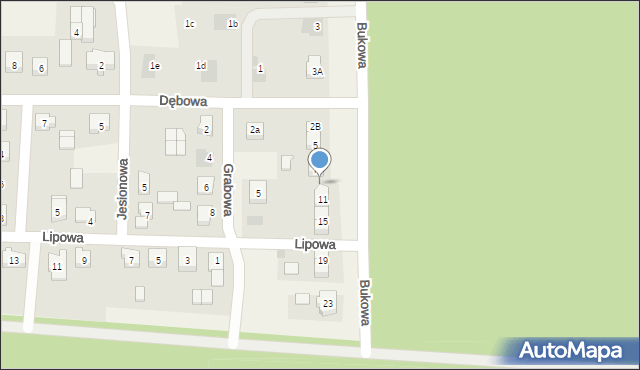 Kazimierz Biskupi, Bukowa, 9, mapa Kazimierz Biskupi