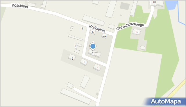 Kazuń Nowy, Bursztynowa, 2, mapa Kazuń Nowy