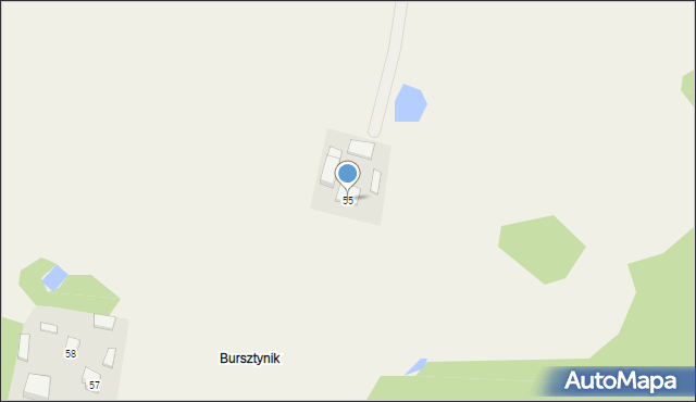 Kczewo, Bursztynik, 55, mapa Kczewo