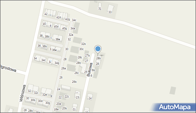 Kiełczów, Bukowa, 28c, mapa Kiełczów