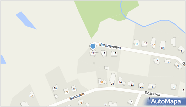 Kleszczewko, Bursztynowa, 21, mapa Kleszczewko