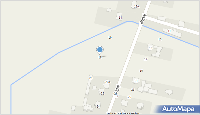 Koczargi Nowe, Bugaj, 18, mapa Koczargi Nowe