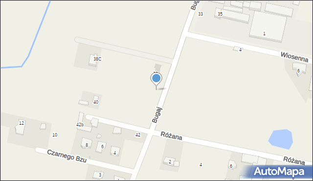 Koczargi Nowe, Bugaj, 40a, mapa Koczargi Nowe