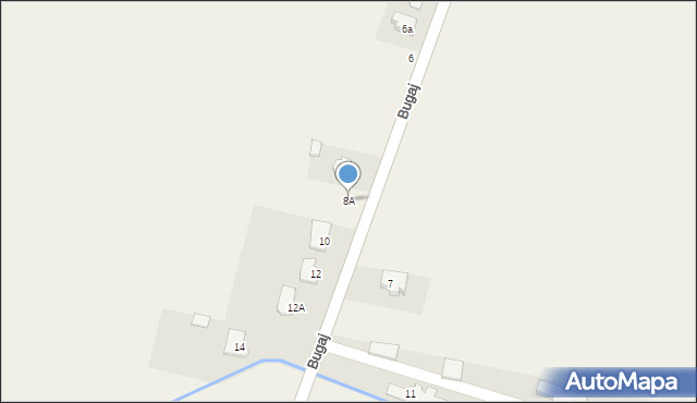 Koczargi Nowe, Bugaj, 8A, mapa Koczargi Nowe