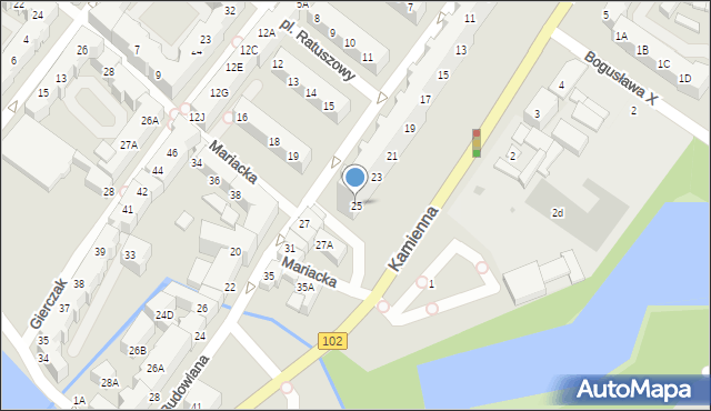 Kołobrzeg, Budowlana, 25, mapa Kołobrzegu