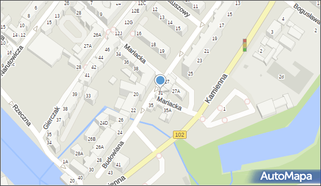 Kołobrzeg, Budowlana, 31, mapa Kołobrzegu