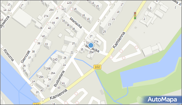Kołobrzeg, Budowlana, 35A, mapa Kołobrzegu