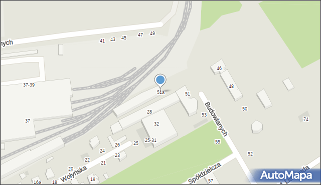 Koluszki, Budowlanych, 51a, mapa Koluszki