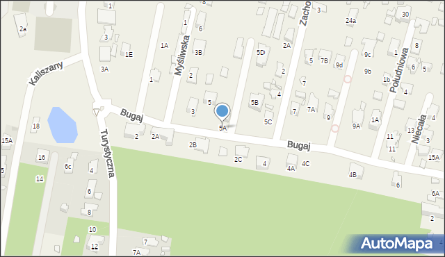 Komorów, Bugaj, 5A, mapa Komorów