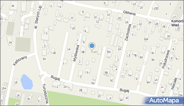 Komorów, Bugaj, 5f, mapa Komorów