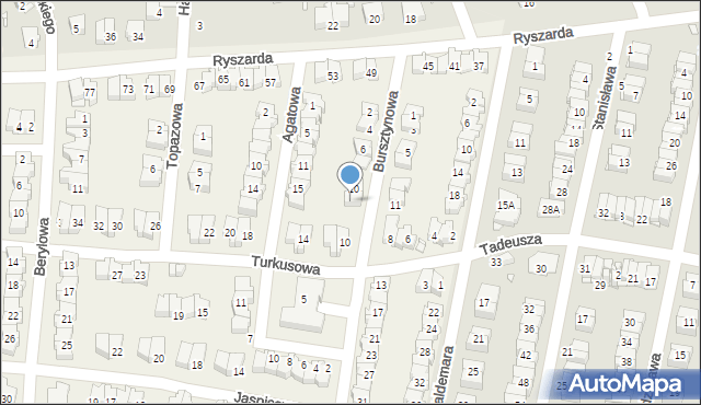 Komorów, Bursztynowa, 12, mapa Komorów