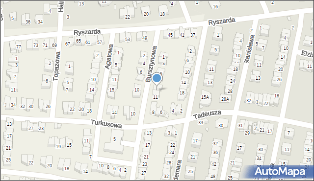 Komorów, Bursztynowa, 9, mapa Komorów