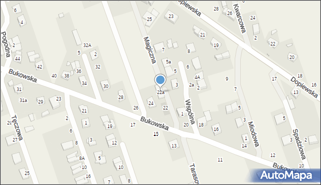 Konarzewo, Bukowska, 22a, mapa Konarzewo