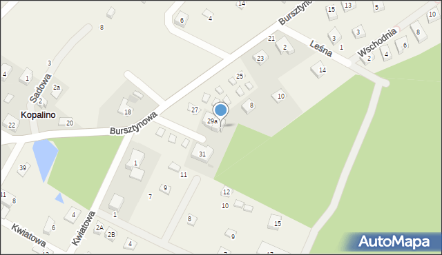 Kopalino, Bursztynowa, 29b, mapa Kopalino