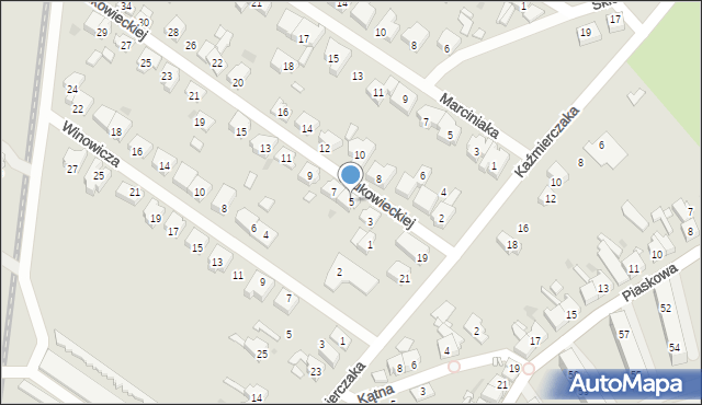 Kościan, Bukowieckiej Aleksandry, 5, mapa Kościan