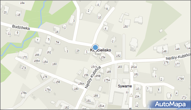 Kościelisko, Budzówka, 1a, mapa Kościelisko
