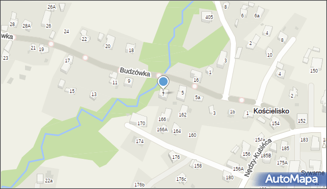 Kościelisko, Budzówka, 7, mapa Kościelisko