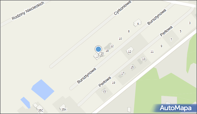 Kosów, Bursztynowa, 24, mapa Kosów