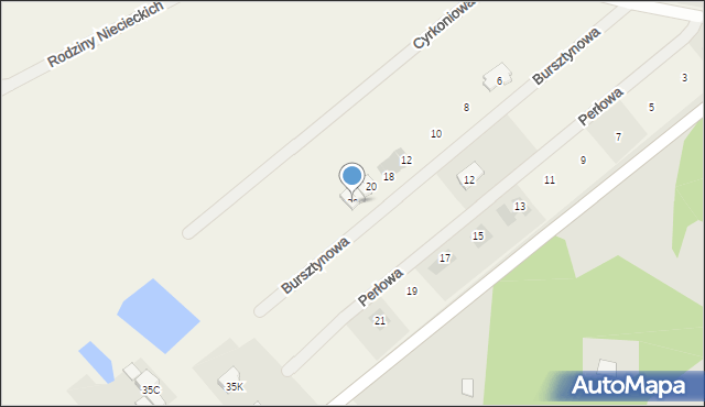 Kosów, Bursztynowa, 26, mapa Kosów