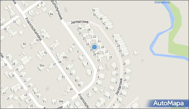 Koszalin, Bursztynowa, 14, mapa Koszalina