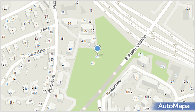 Kraków, Bułgarska, 41, mapa Krakowa