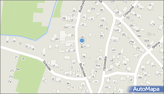 Kraków, Budrysów, 6b, mapa Krakowa