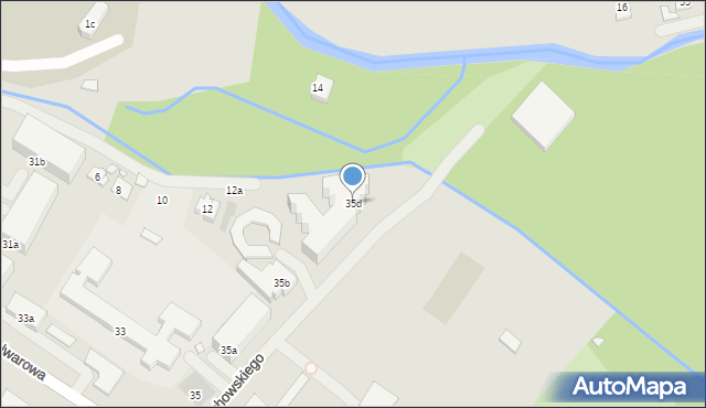 Kraków, Bulwarowa, 35d, mapa Krakowa