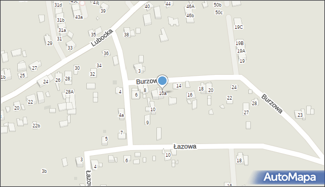 Kraków, Burzowa, 10a, mapa Krakowa