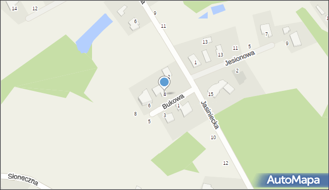 Kruszyn Krajeński, Bukowa, 4, mapa Kruszyn Krajeński