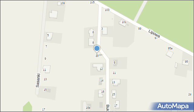 Kruszyn Krajeński, Bukszpanowa, 10, mapa Kruszyn Krajeński