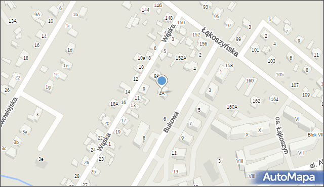 Kutno, Bukowa, 4A, mapa Kutno