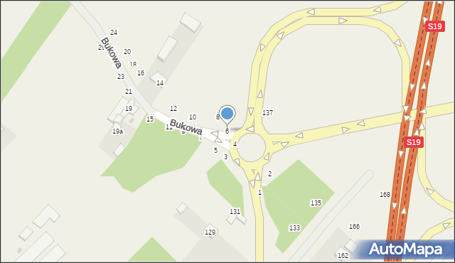 Lasy, Bukowa, 6, mapa Lasy