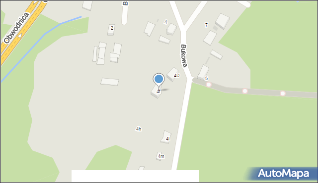 Łaziska Górne, Bukowa, 4f, mapa Łaziska Górne