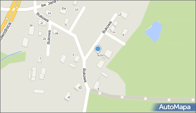 Łaziska Górne, Bukowa, 7, mapa Łaziska Górne