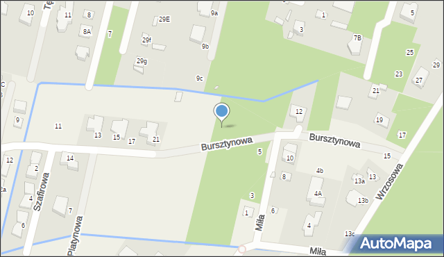 Łazy, Bursztynowa, 25, mapa Łazy