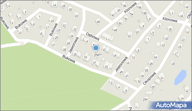 Lidzbark, Bukowa, 37A, mapa Lidzbark