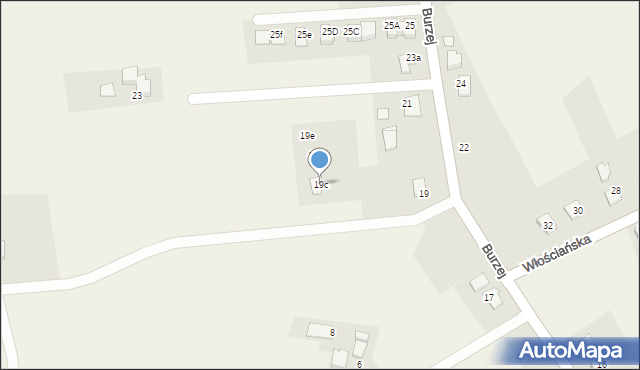 Ligota, Burzej, 19c, mapa Ligota