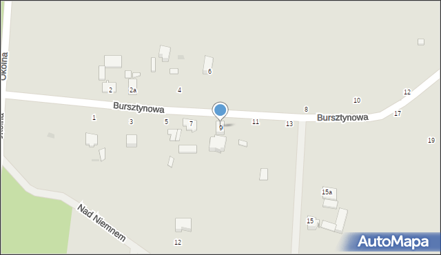 Łódź, Bursztynowa, 9, mapa Łodzi