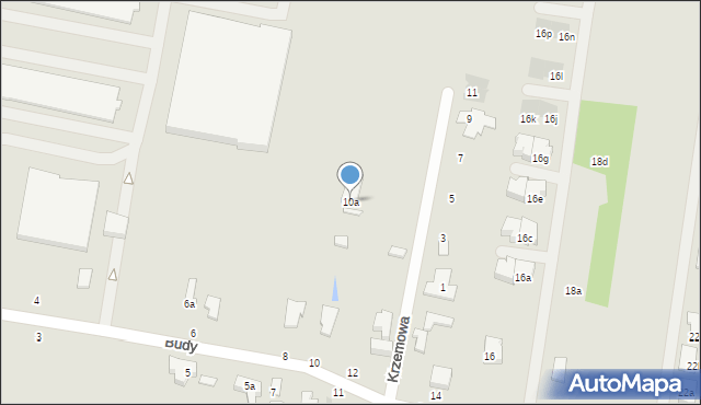 Łódź, Budy, 10a, mapa Łodzi