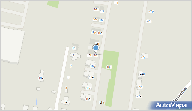 Łódź, Budy, 16j, mapa Łodzi