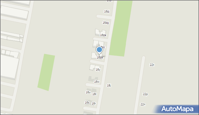 Łódź, Budy, 16za, mapa Łodzi