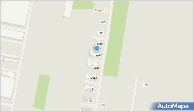 Łódź, Budy, 16ze, mapa Łodzi