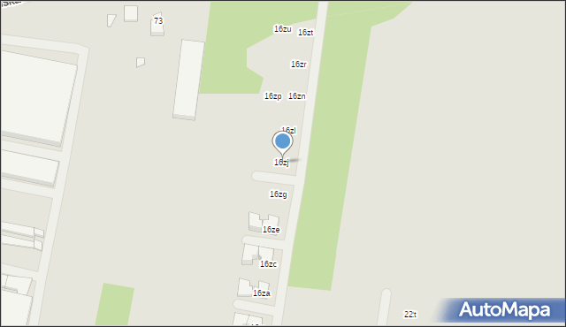 Łódź, Budy, 16zj, mapa Łodzi