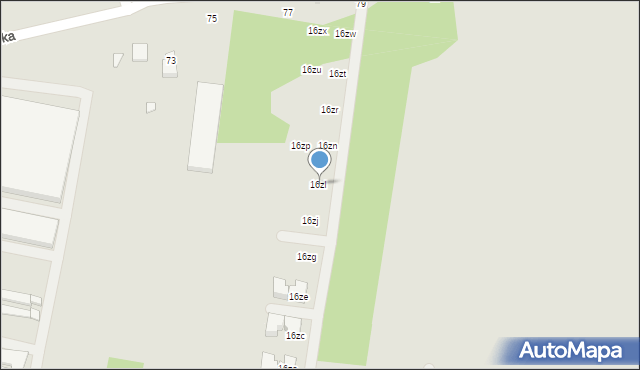 Łódź, Budy, 16zl, mapa Łodzi