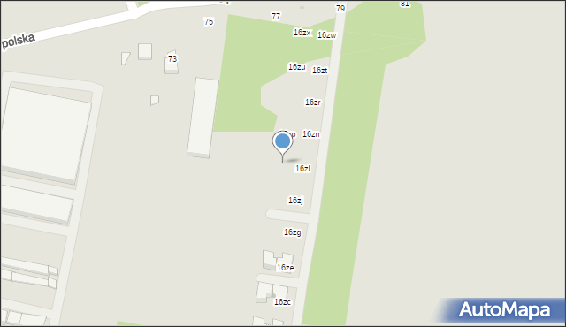 Łódź, Budy, 16zm, mapa Łodzi