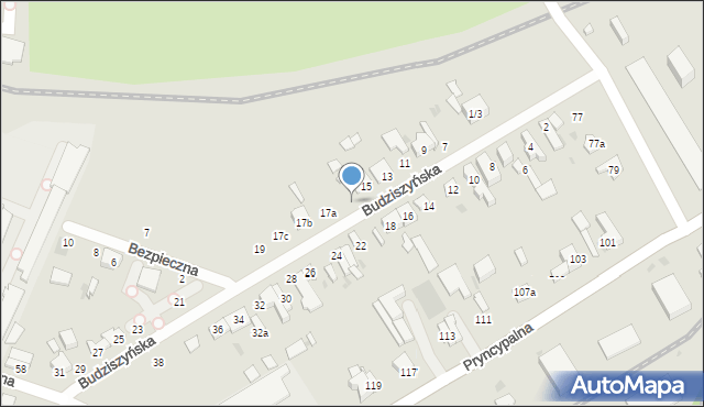 Łódź, Budziszyńska, 17, mapa Łodzi